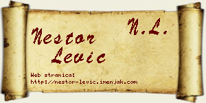 Nestor Lević vizit kartica